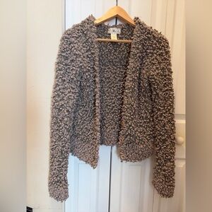 Eastsidewestside Popcorn Knit Cropped Cardigan L